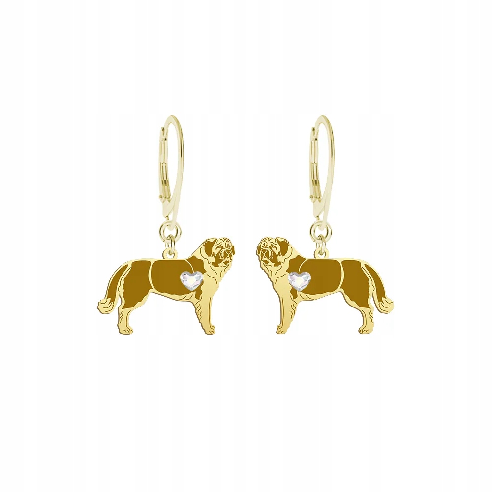 Náušnice Zlaté 925 s psem Moscow Watchdog Narozeniny Šperky Gravírování