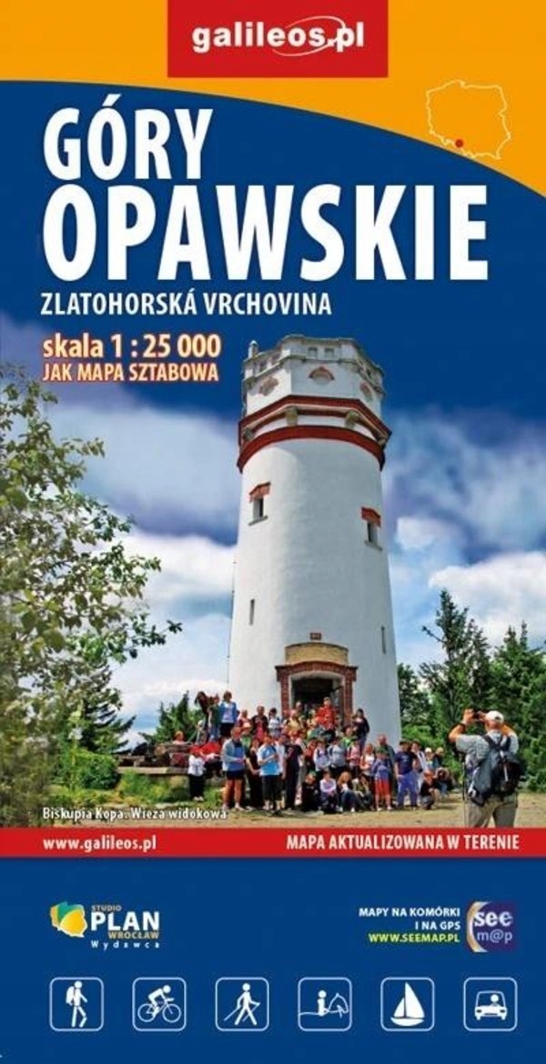 

Mapa góry Opawskie 1:25 000