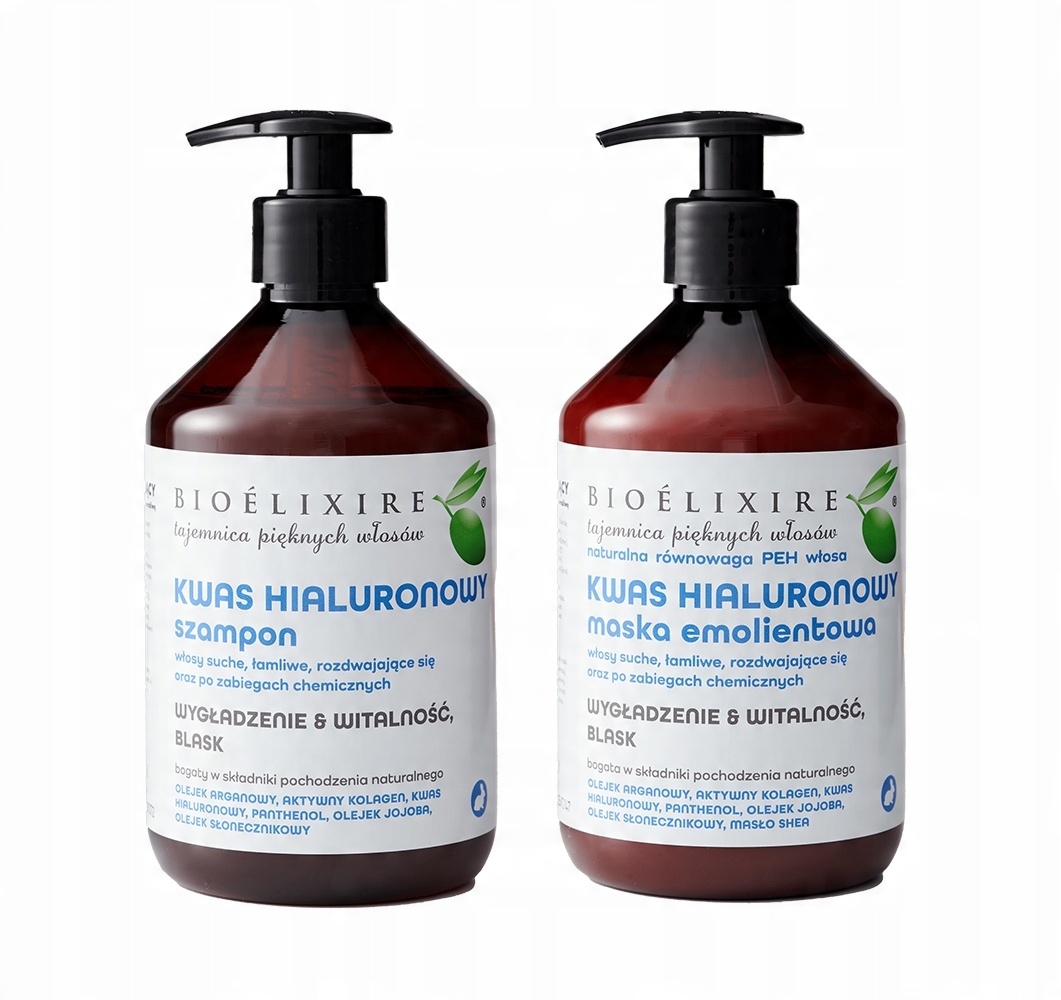

Bioelixire Kwas hialuronowy Szampon Maska 2x 500ml