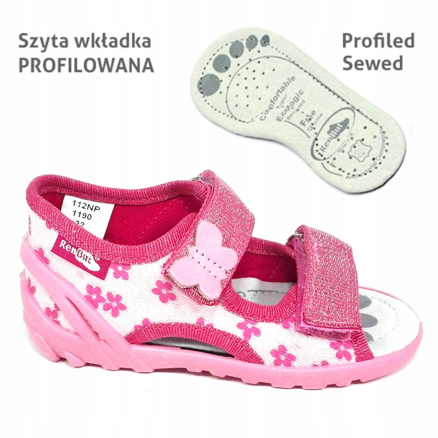 

RenBut Kapcie - Sandałki Wkładka Profilowana r.23