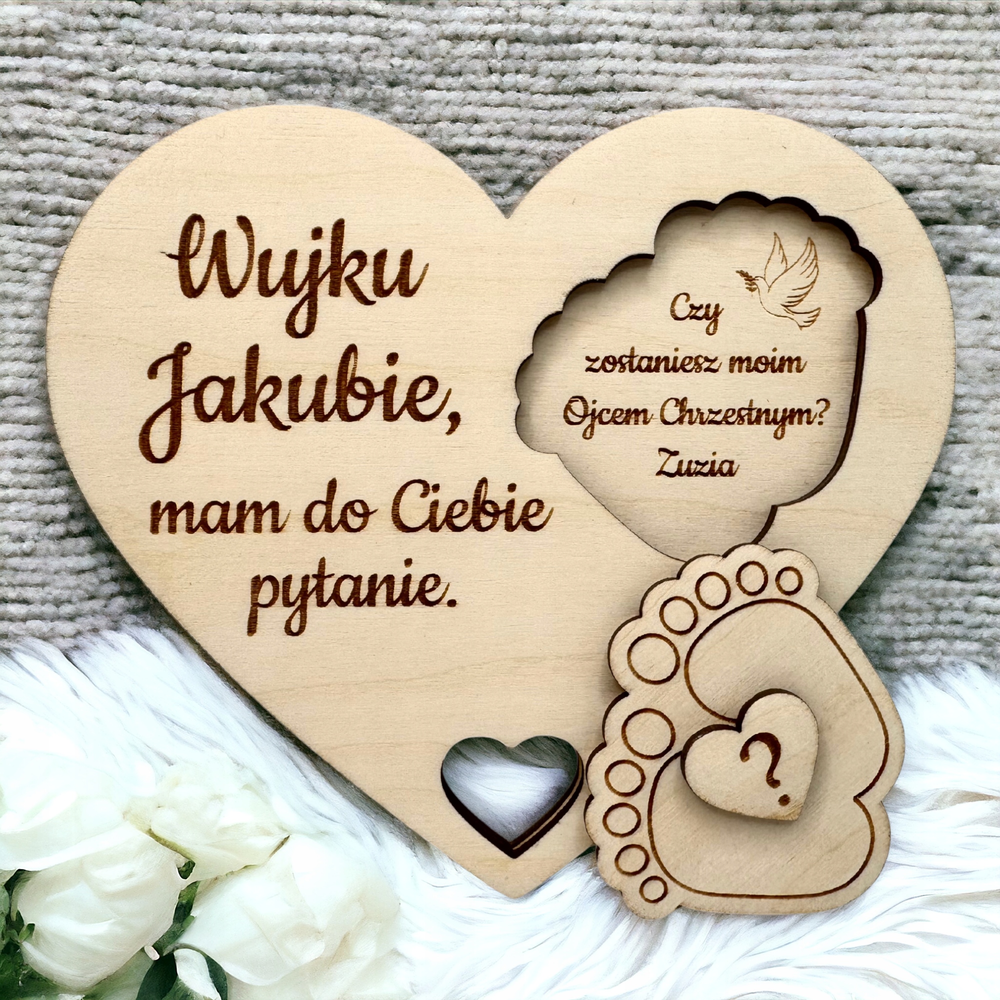 Prośba do Chrzestnych o CHRZEST Pytanie o bycie Chrzestnym Zaproszenie Stan opakowania oryginalne