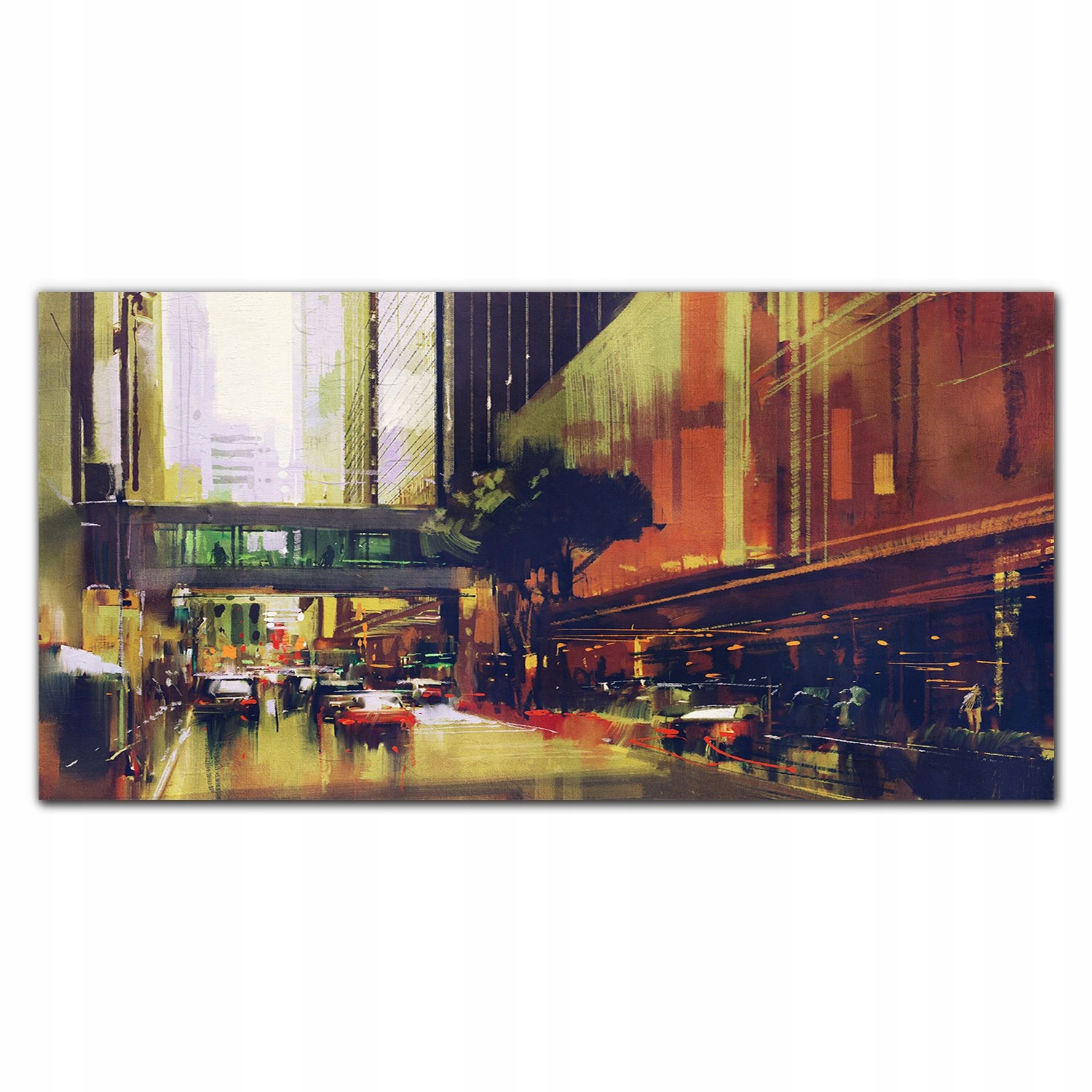 Obraz na plátne Mesto autá budovy 140x70