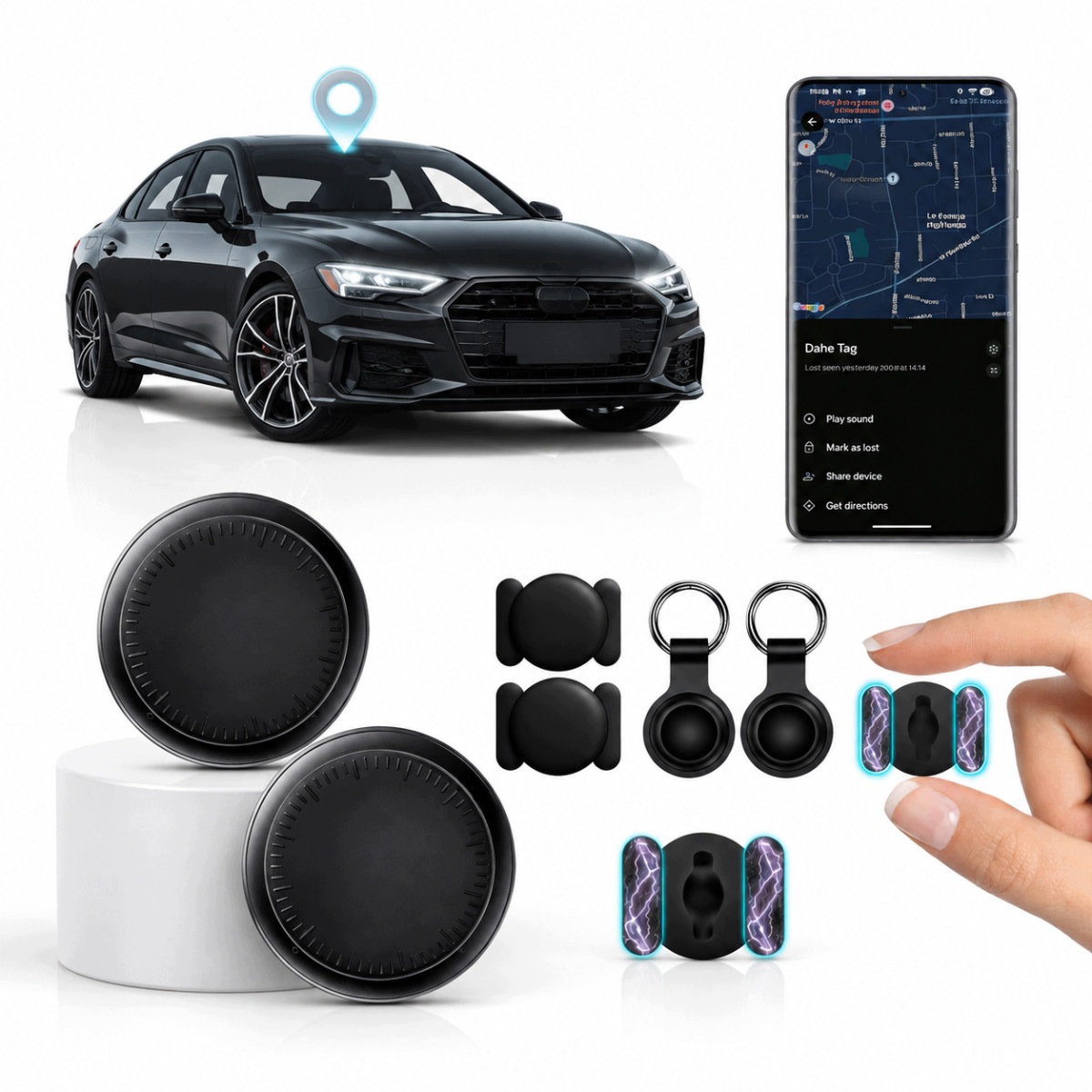 Lokalizator Gps 2x Android do samochodu plecaka kluczy 2SZT Lokalizator Gps