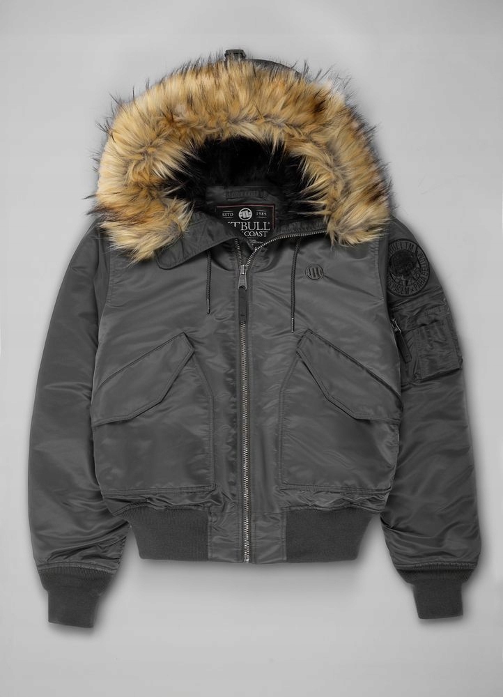 Pánská Zimní bunda Oversize s kapucí Pitbull Harvest Bomber