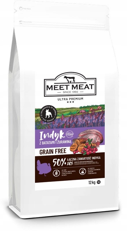 Meet Meat Grain Free Light Adult Turkey z indykiem 12kg