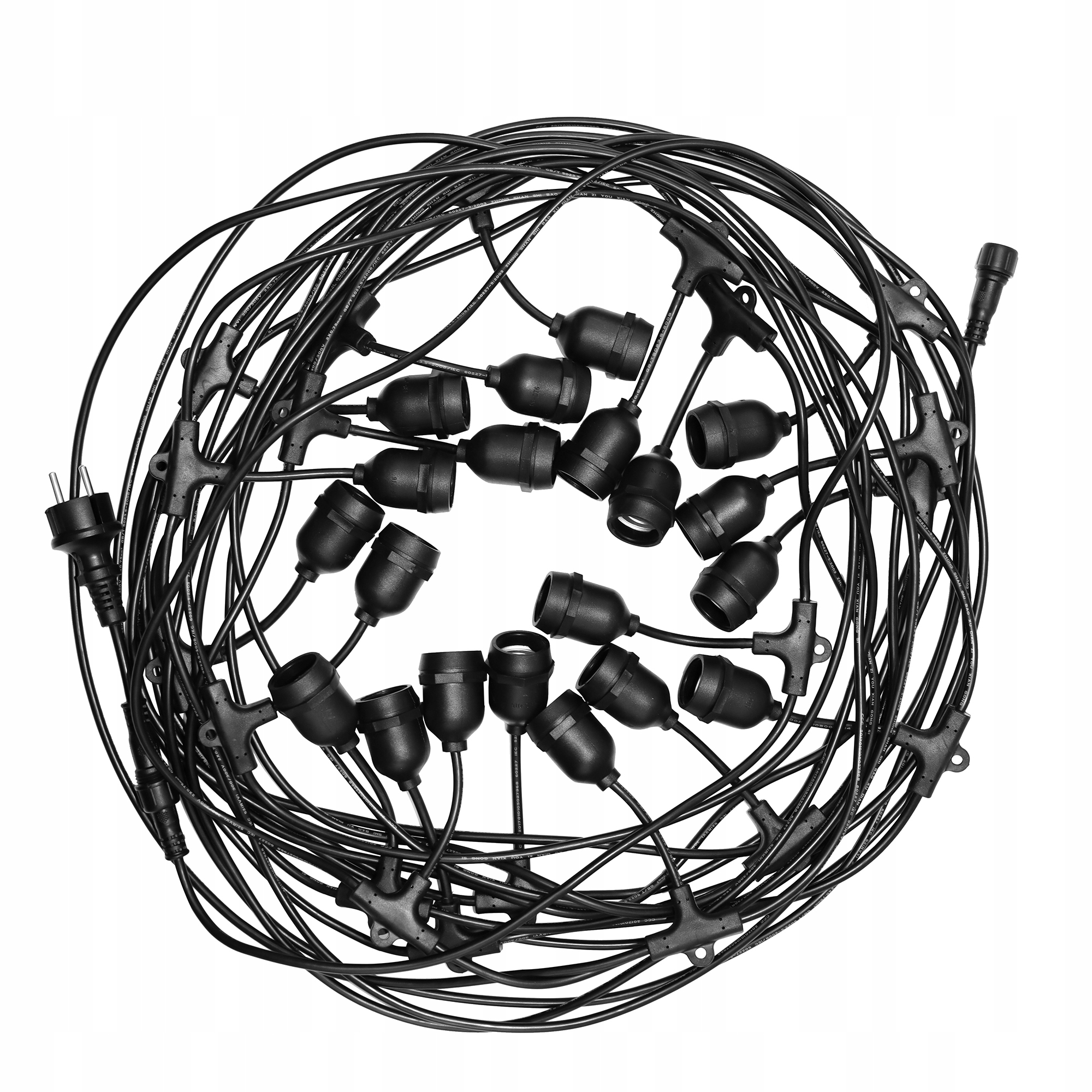 Edo Zahradní světelná girlanda 20 m E27 Venkovní zahradní lampy 230 V IP54