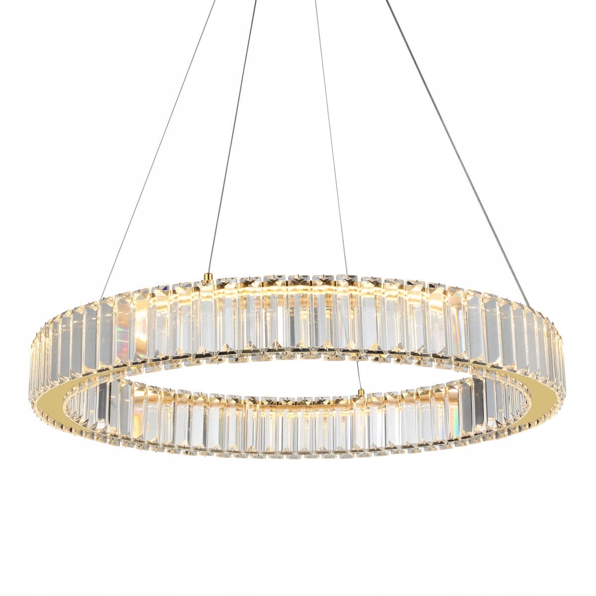 Krásná křišťálová rampa Ring Spark Pendant 60 Led, stmívatelný obývací pokoj