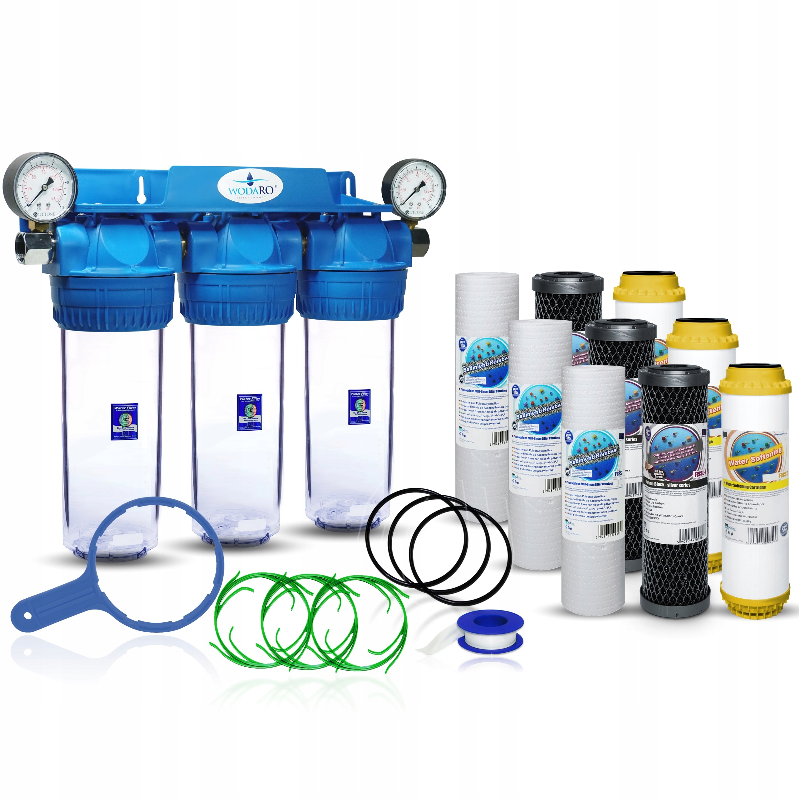 

Filtr do wody 3-stopniowy 3/4'' zmiękczacz Fccst