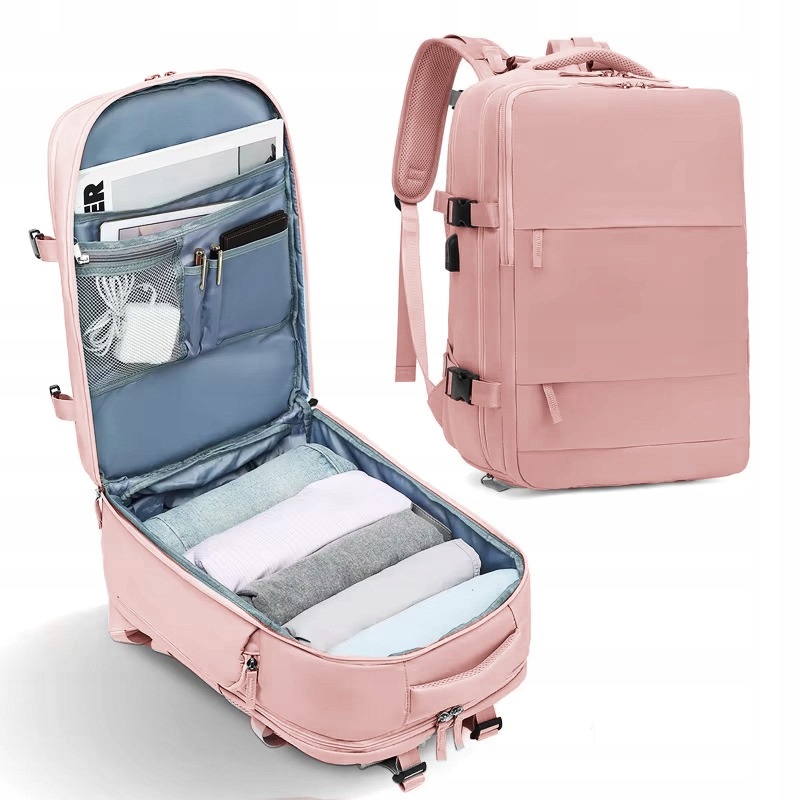 Plecak do samolotu na laptopa 15,6 z Usb 40x25x20cm Ryanair bagaż podręczny