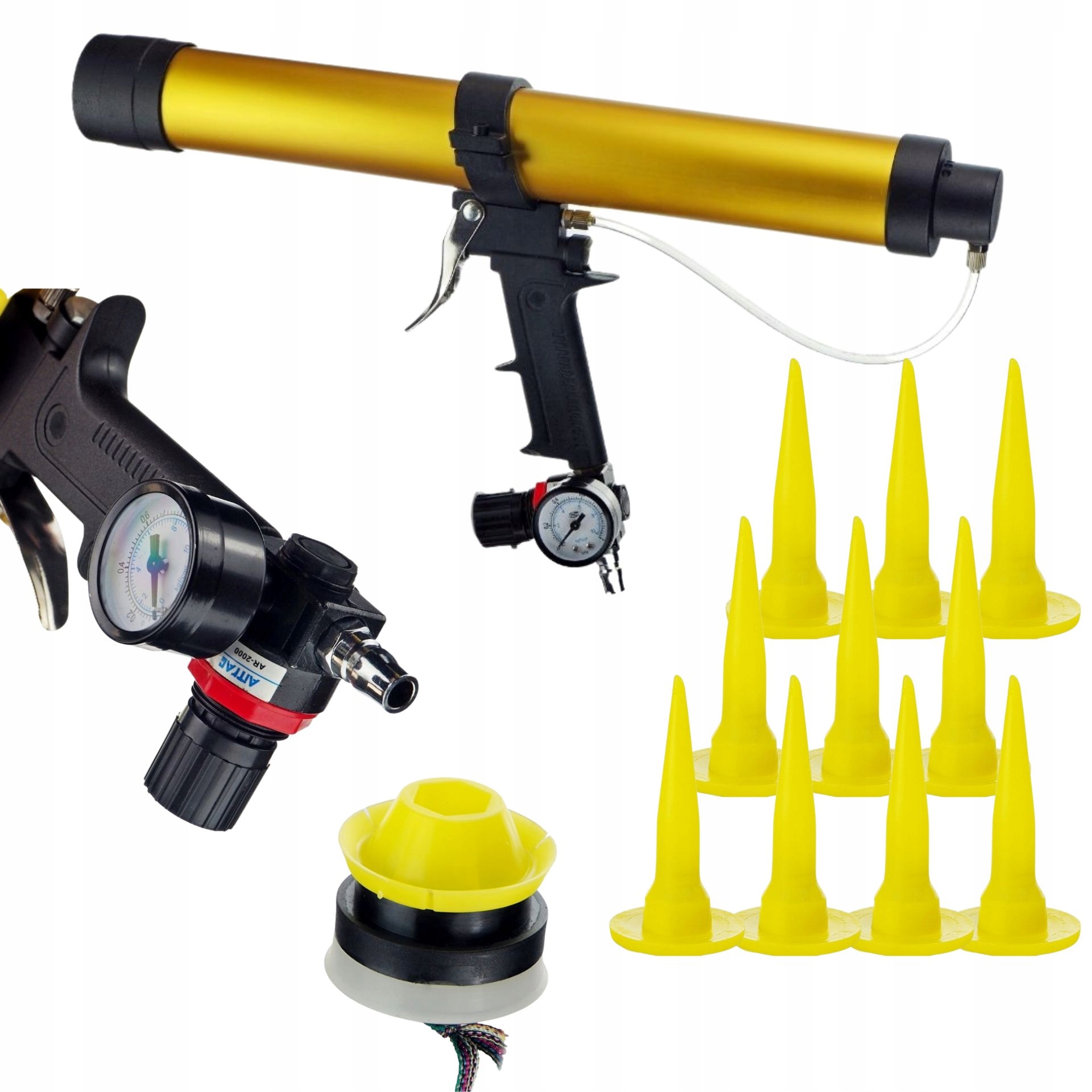 

Wyciskacz Pneumatyczny Pistolet Mas Silikon 600ML