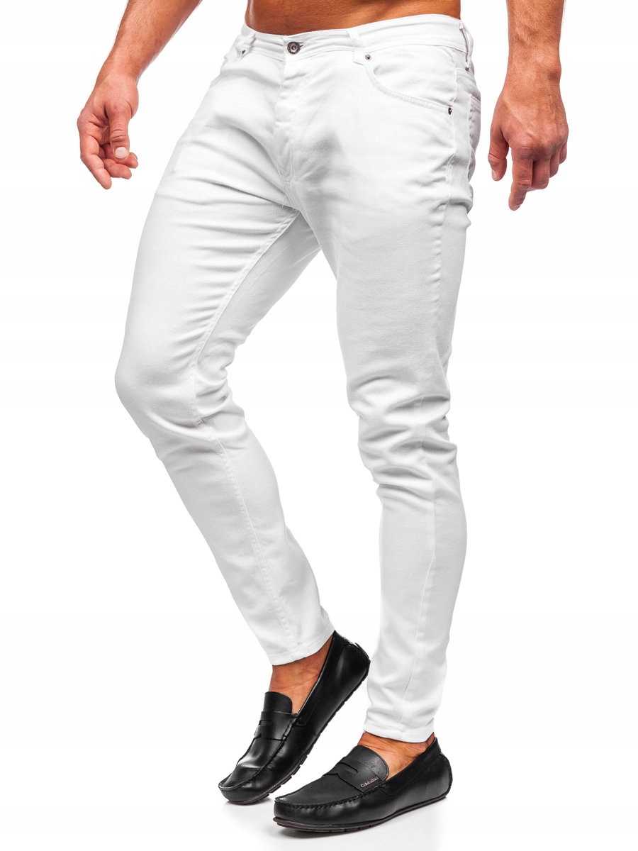 

Spodnie Jeansowe Skinny Fit Białe R927 Denley_l
