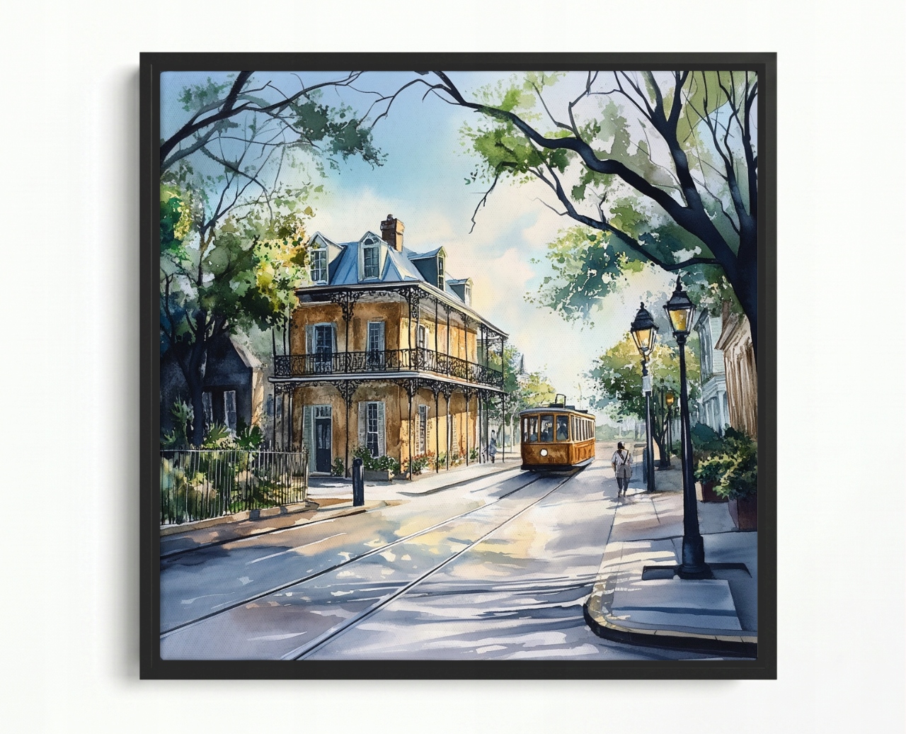 Obraz Rama American Box Město New Orleans Usa Ulice Koloniální Styl 60x60