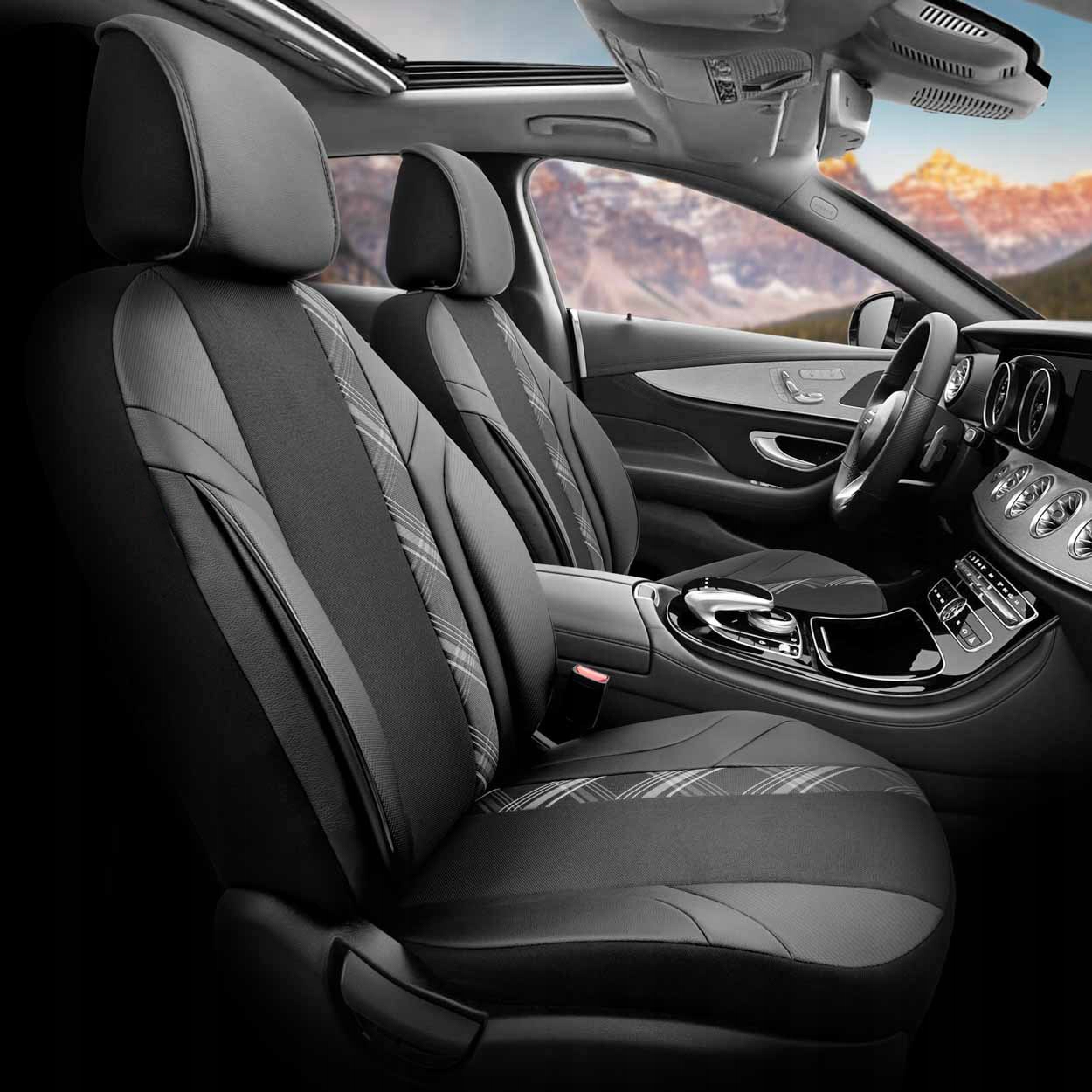 Komplet pokrowców na fotele samochodowe OTOM HORIZON 1808 BLACK/SMOKED 3-ZI Model OT86747