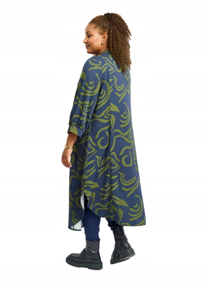 Tunika Modrá Šaty Vzor Pont Neuf V293