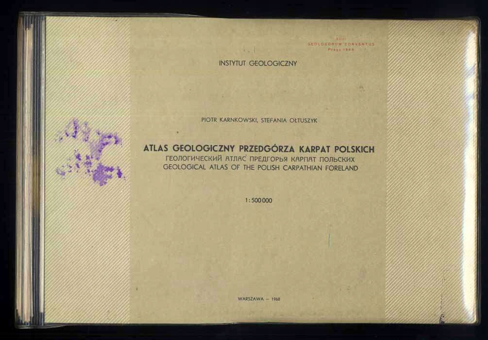 Геологический атлас предгорья Карпат пол. 1: 500000