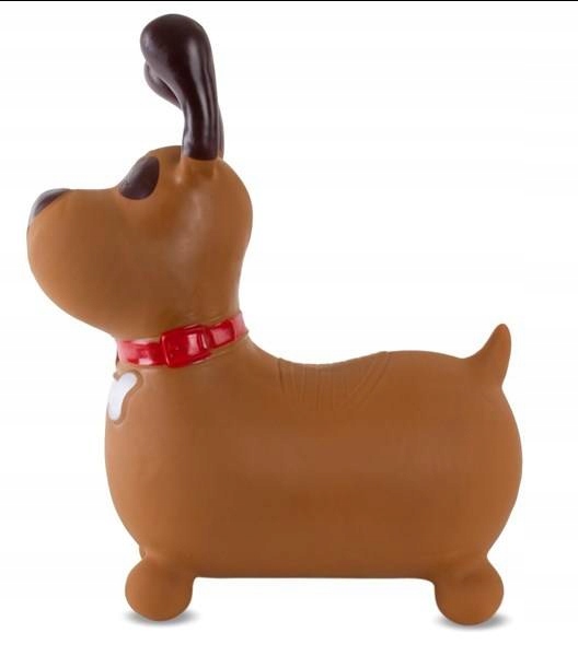 Skoczek gumowy dla dzieci REKSIO 60 cm brązowy do skakania z pompką Płeć chłopcy dziewczynki