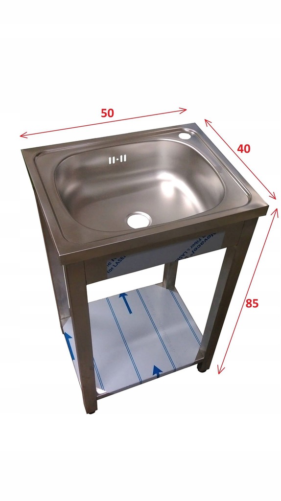 zlewozmywak gastronomiczny 50x40x85 super okazja Wysokość 850 mm