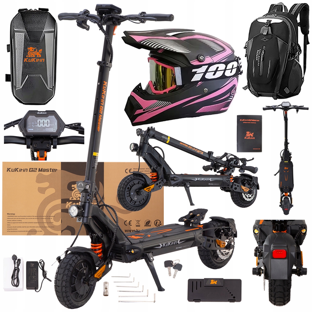 Kukirin G2 Master elektrické vozidlo 2000W 52V 20.8AH 70KM 60KM/H +Dárek