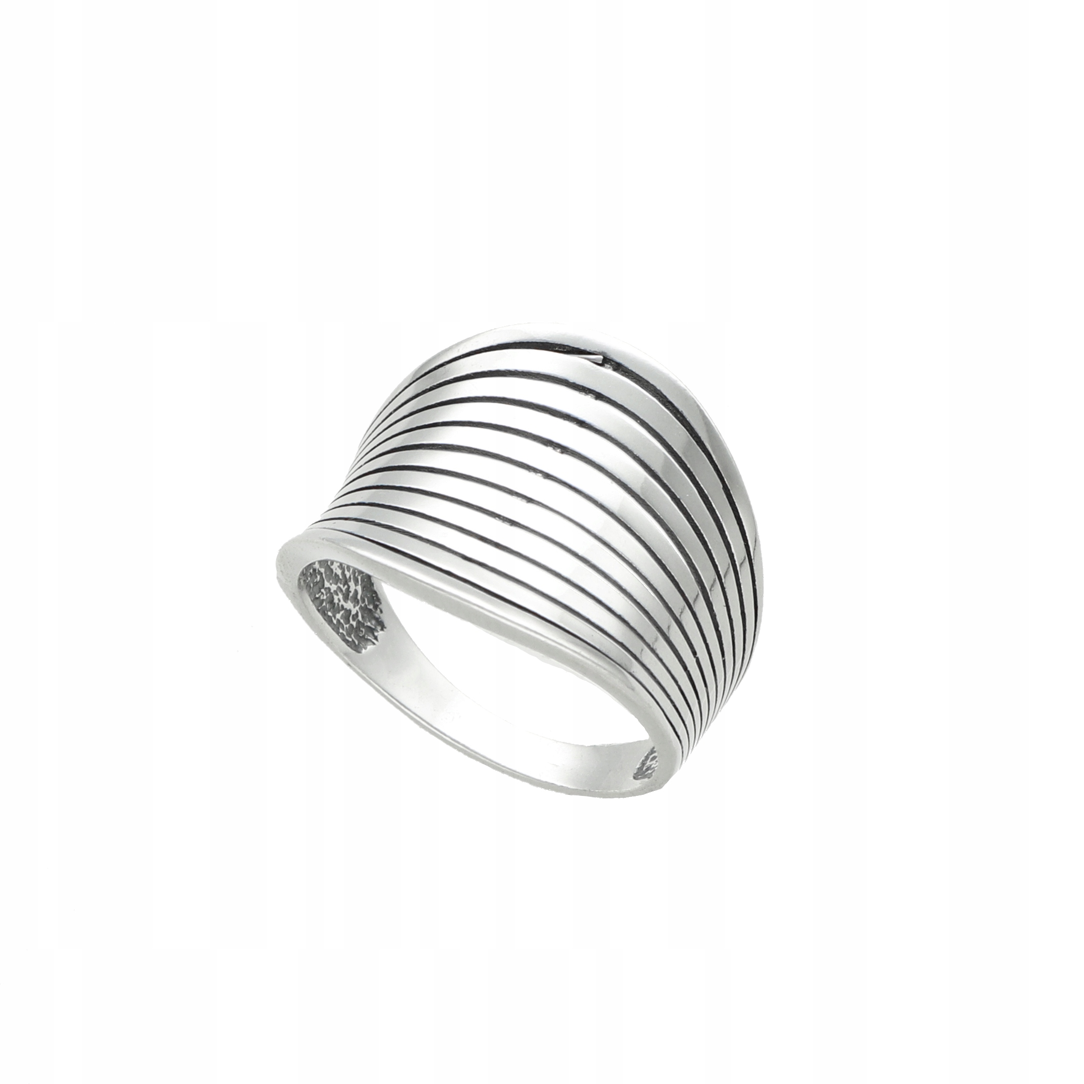 Působivý oxidovaný stříbro prstýnek , vel. 15