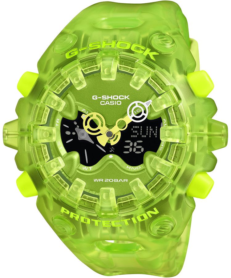 Hodinky Casio G-shock řady GA-V01 s velkým průhledným pouzdrem