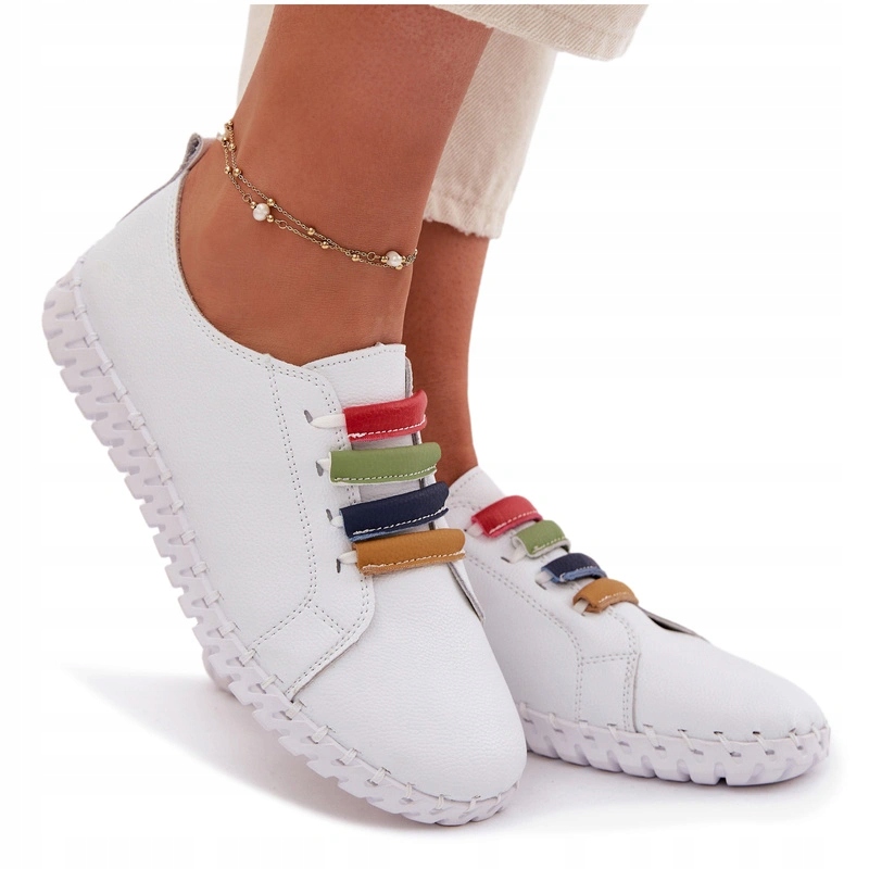 Dámské Kožené Nazouvací Boty Z Přírodní Kůže Vinceza 95376 Bílé 36