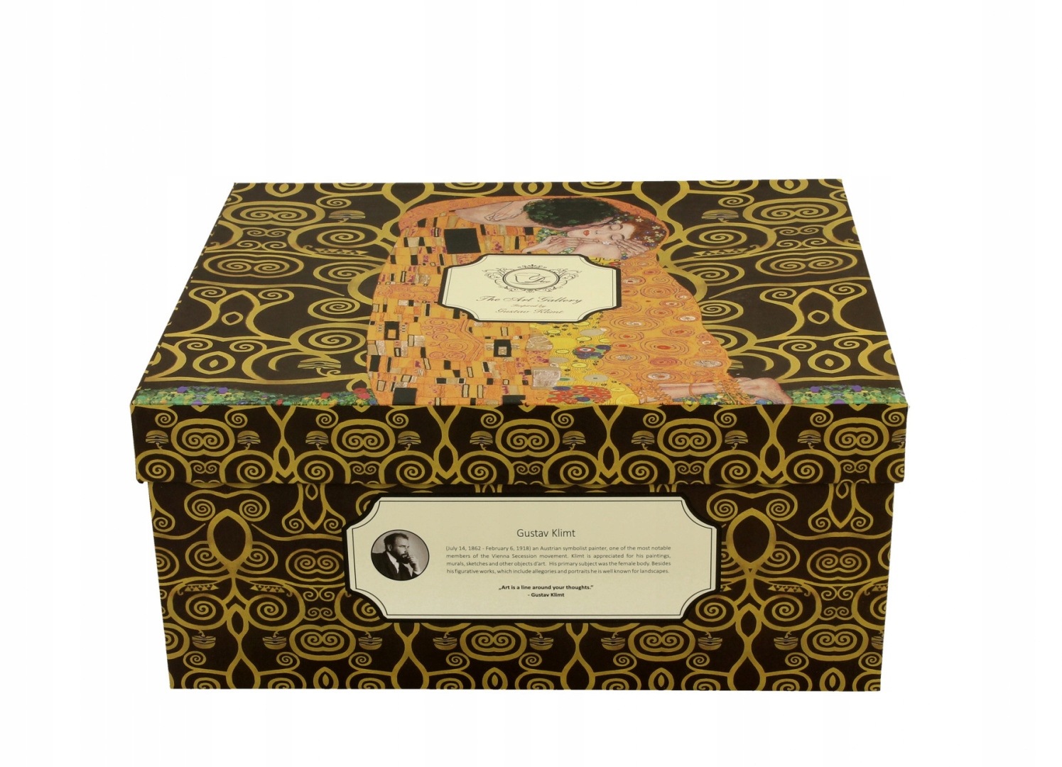 Komplet 2 filiżanki do herbaty Klimt kiss brown Pojemność 250 ml