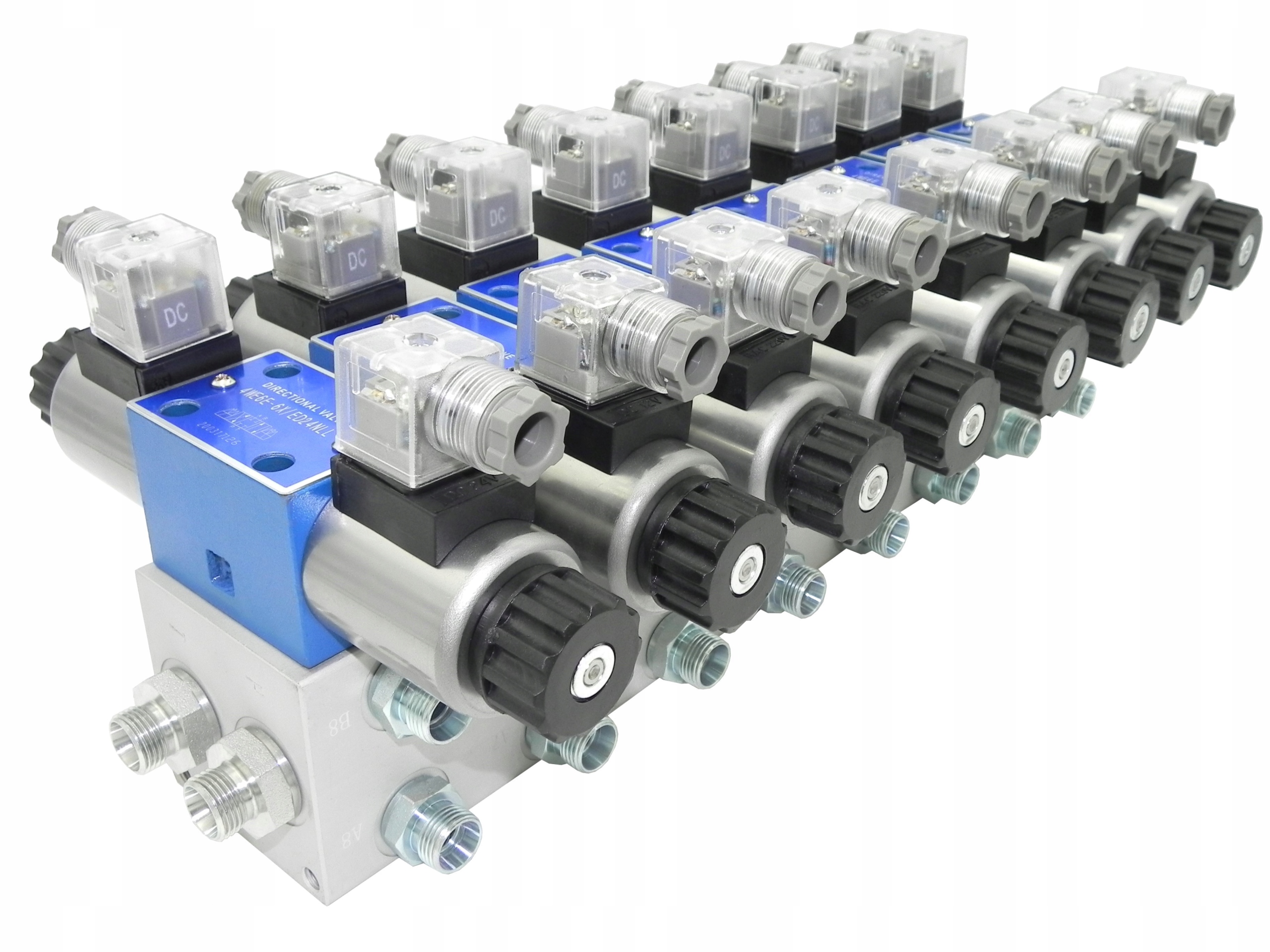 Hydraulický Rozdělovač Cetop 8 Sekční 60L Elektrický 12V
