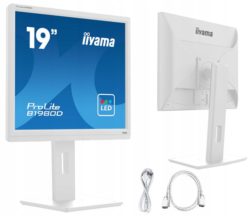 iiyama ProLite/ B1980S-W1/ 19"/ Tn/ 1280x1024/ 75Hz/ 3ms/ White/ 3R…