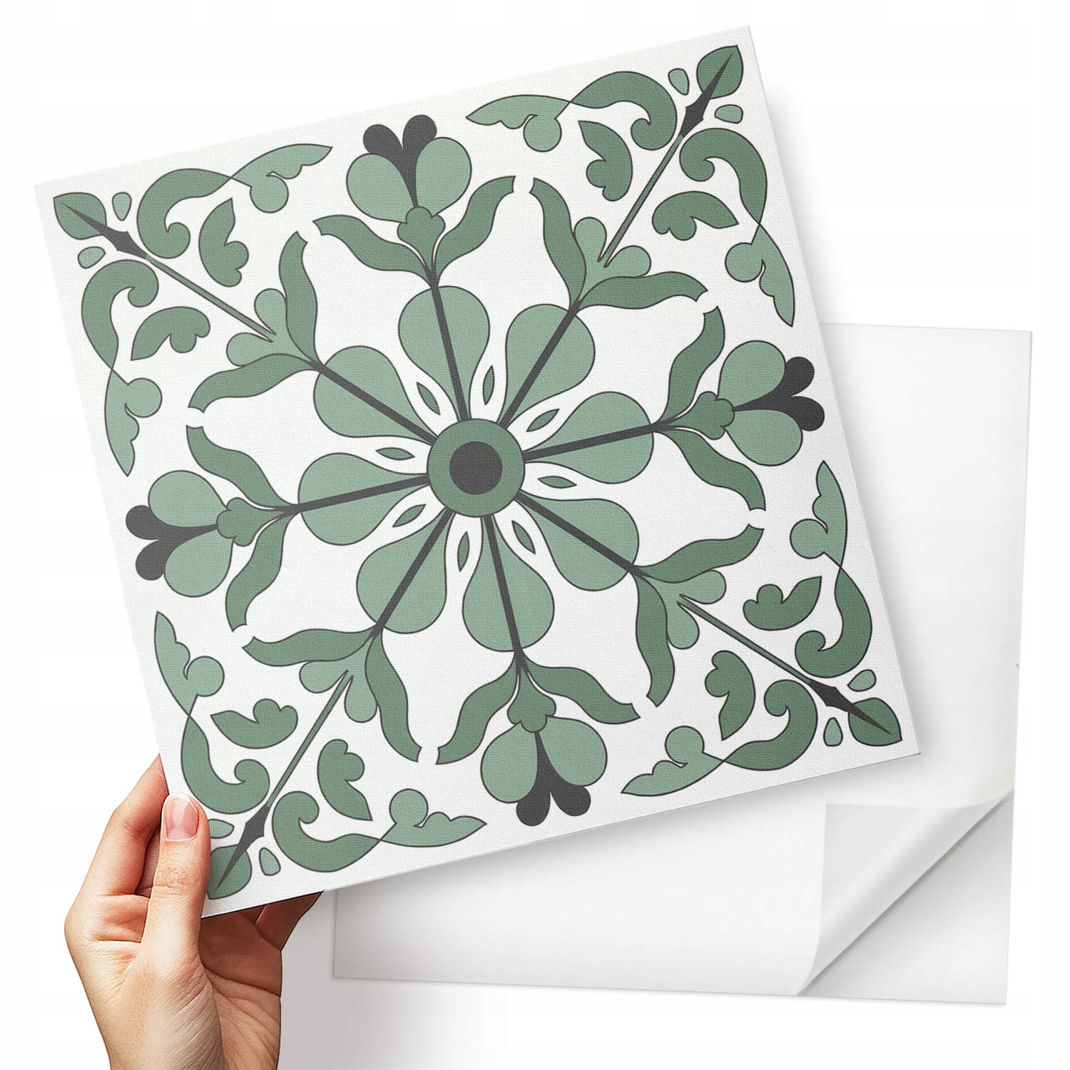 Nástěnné Pvc dlaždice Symetrický rostlinný motiv v elegantním provedení 9x30x30