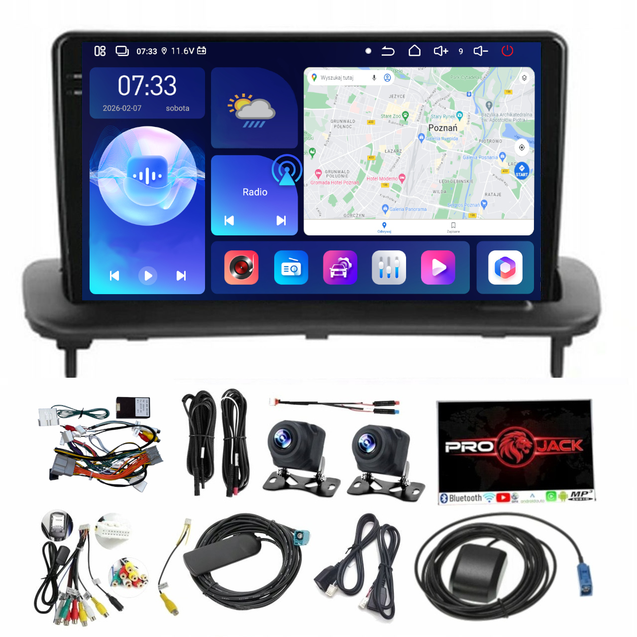 Rádio Navigácia Carplay Android Volvo S40 C30 C70 V50 2004-2012 6/128GB Sim