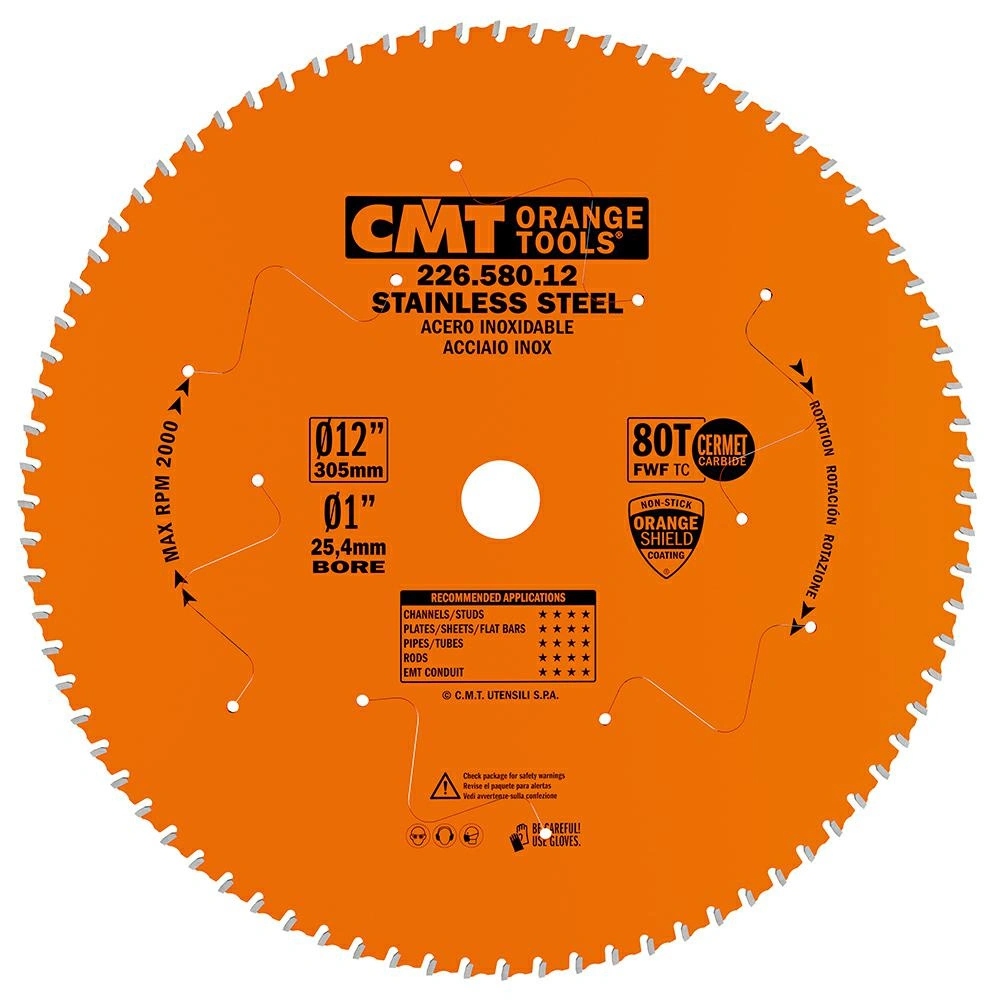 Cmt Piła Cermet do cięcia stali nierdzewnej D305 F25,4 Z80 K2,2 226.580.12