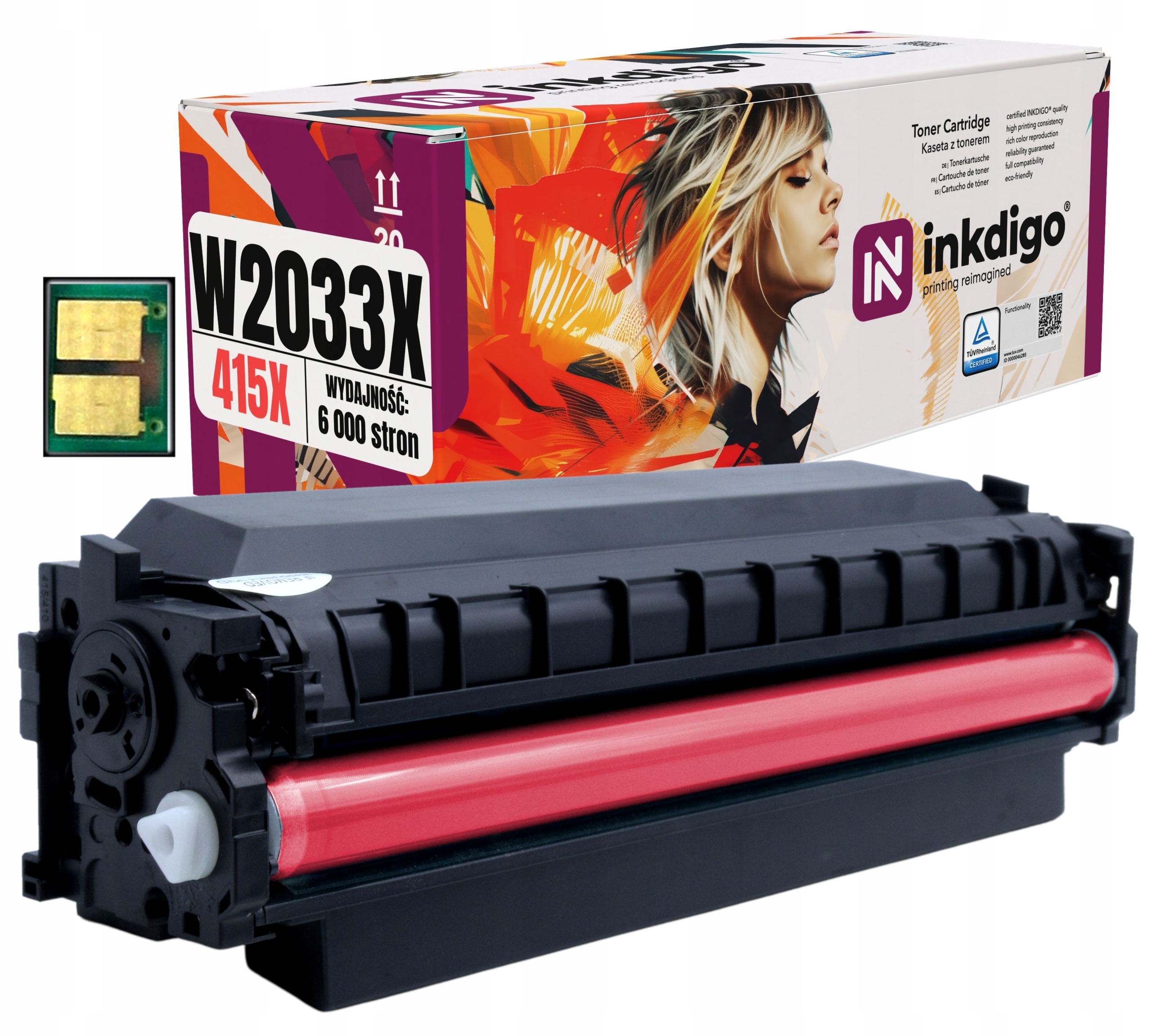 Náhradní toner W2033X 415X S Čipem pro tiskárnu Hp M479dw M480f