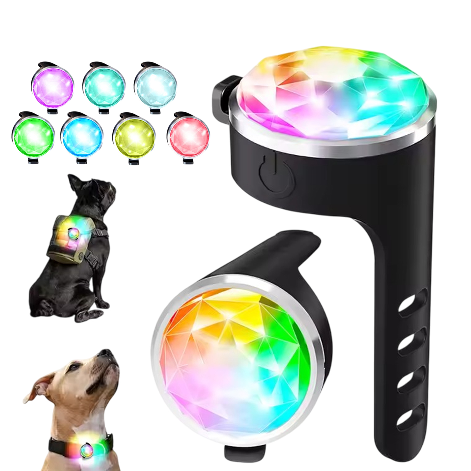 Levně Lokátor Led Lampa Svítící Na Obojek Pro Psa Akumulátorový Přívěsek 2x