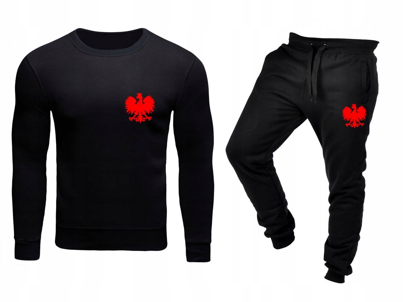 Tepláková Souprava Teplákovka Pánská Bez Kapuce Polský Orel Černá XL