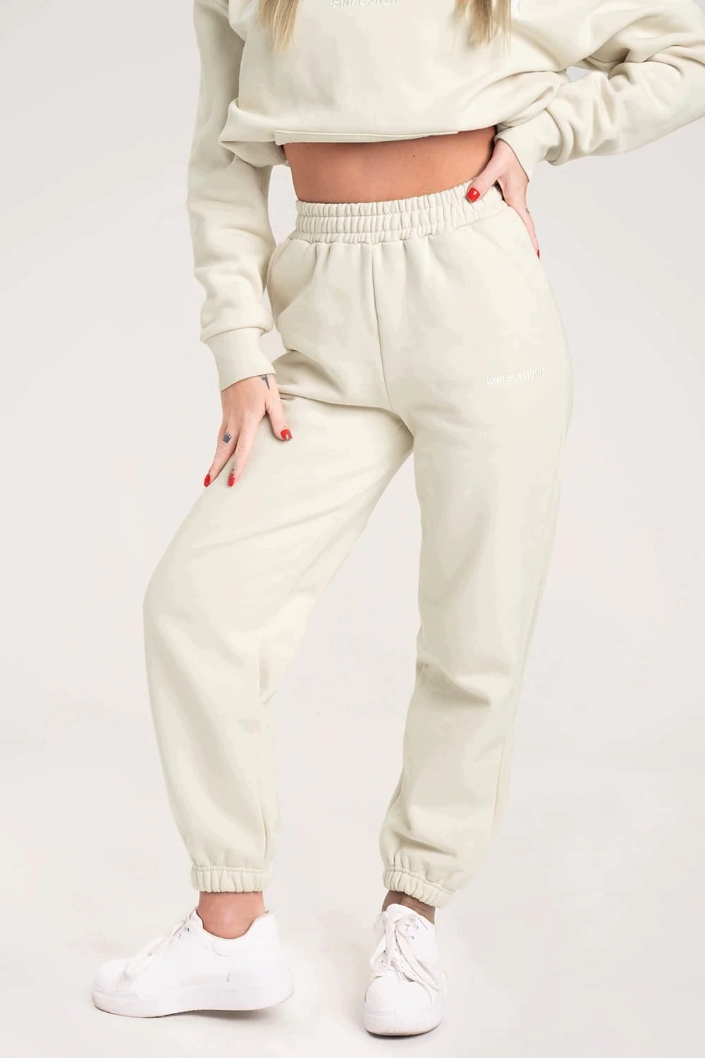 Gym Glamour Tepláky off white vel. S