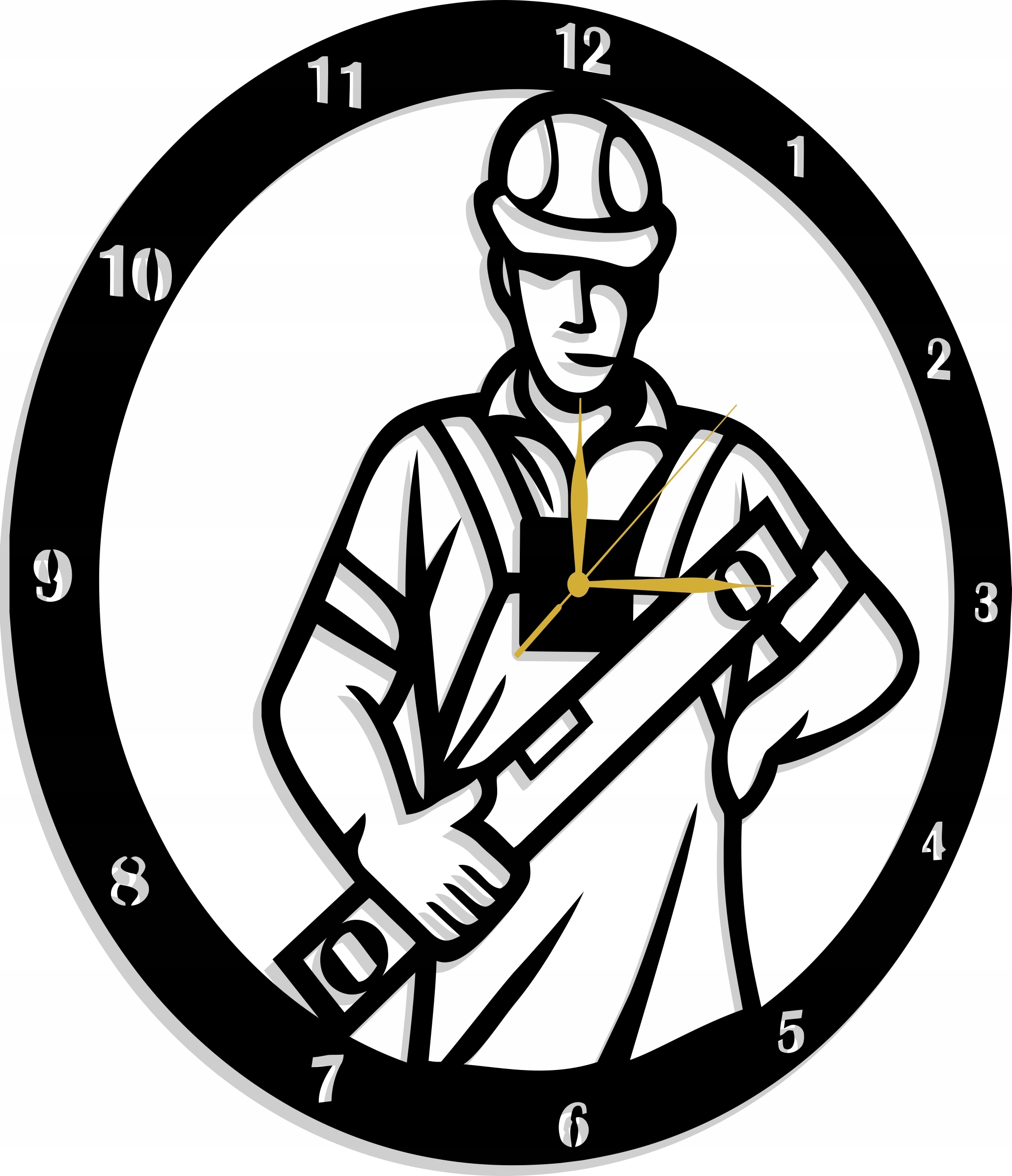 Hodiny Pro Stavitele Majstra 60 CM Dárek Barvy