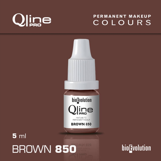 Brown 850 – bronzový pigment Qline Pro pro permanentní líčení obočí