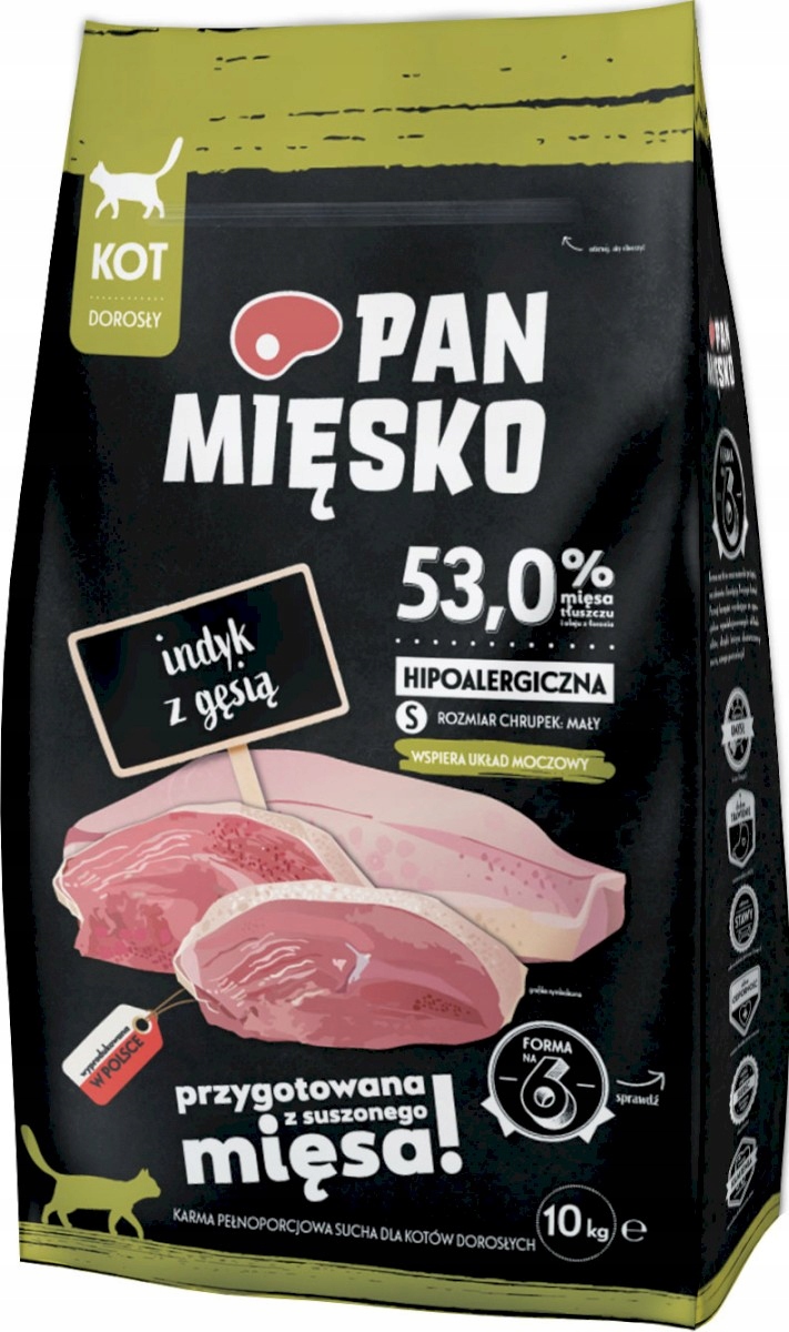 Pan Mięsko Krůta s husou S krmivo suché pro kočky 10 kg