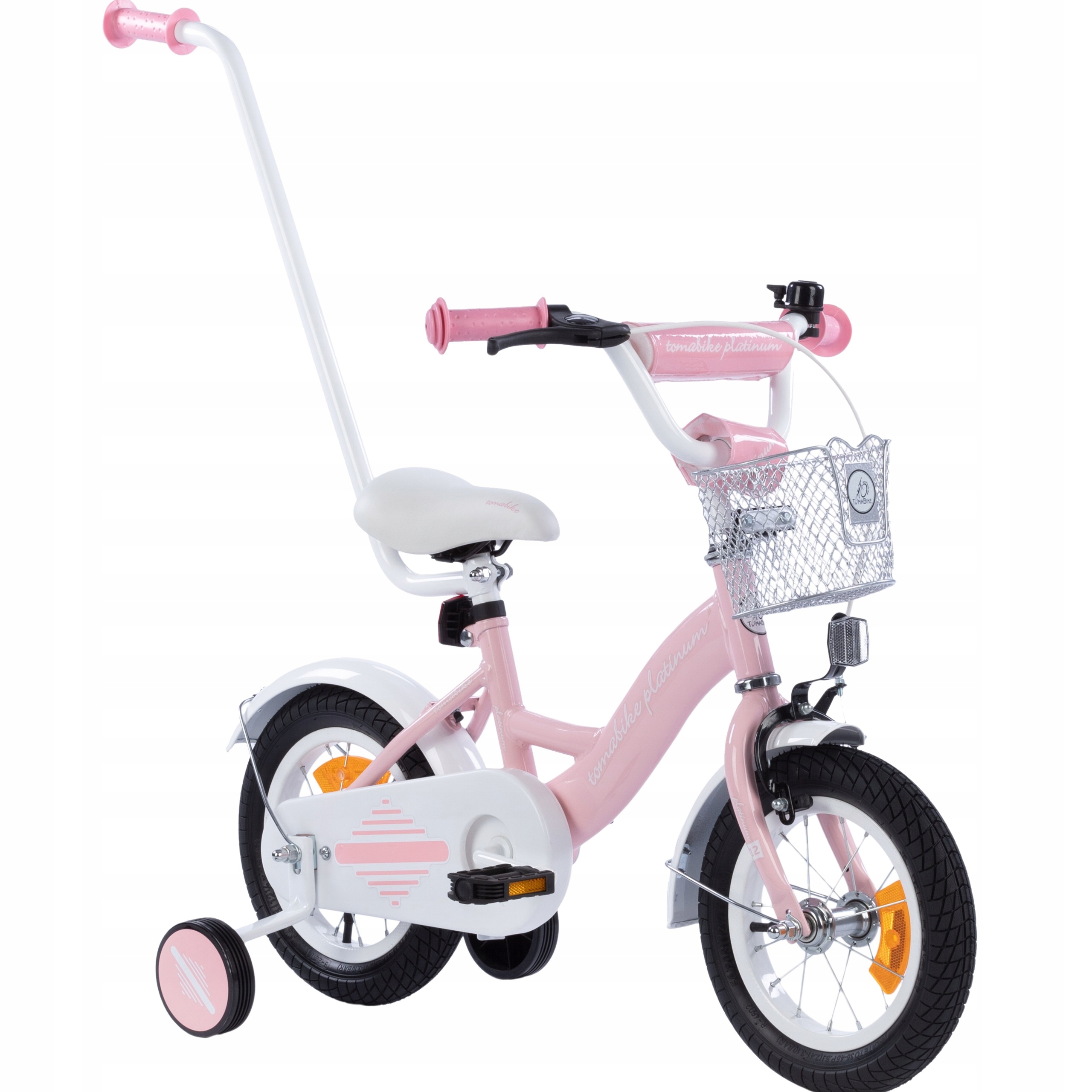 rower rowerek Tomabike Platinum 12 cali prowadnik kosz dzwonek V-break