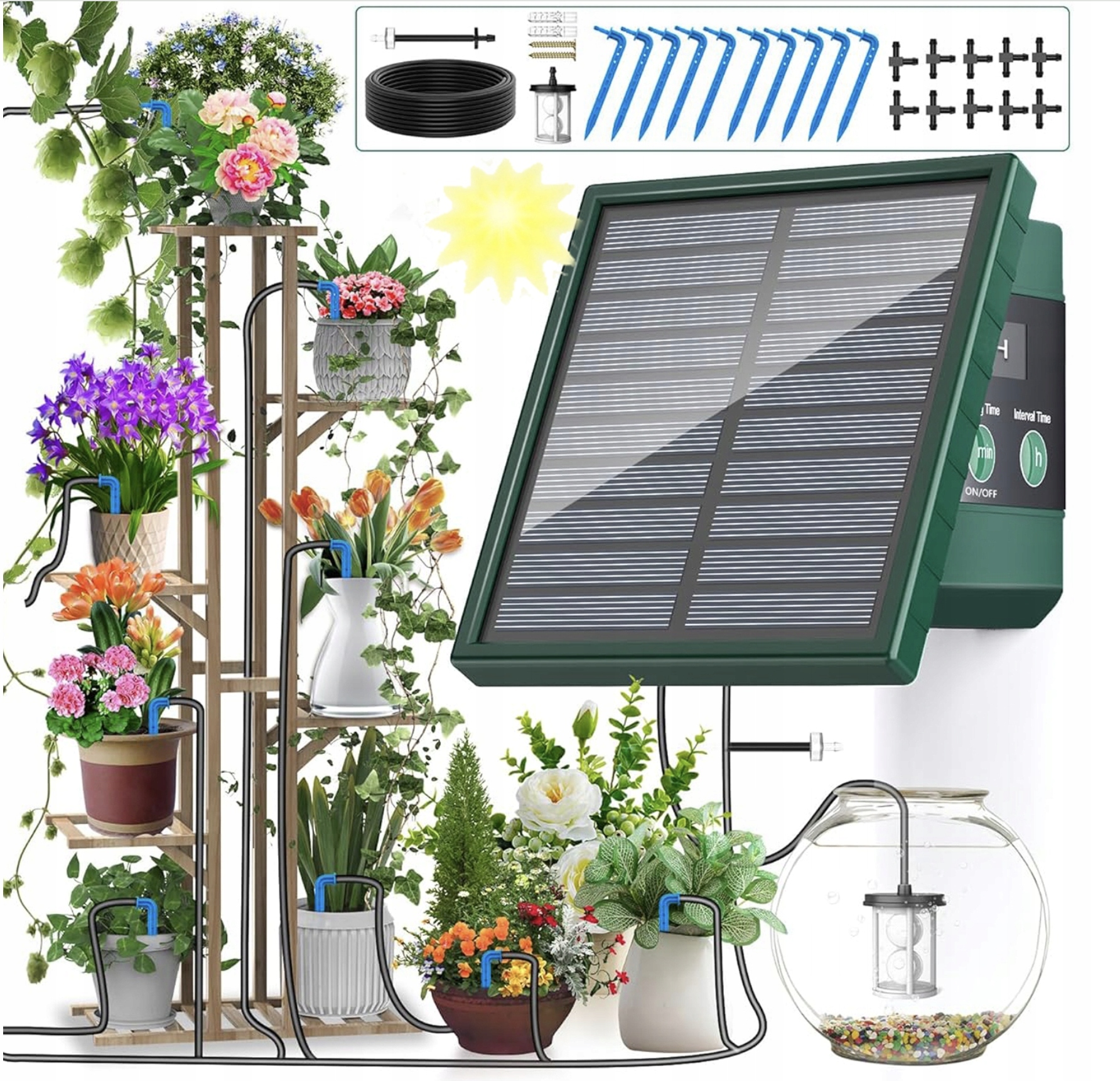 Solární Systém Kapkového Zavlažování Rostlin, Automatický Časovač