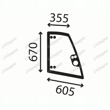sklo pro nakladač Kramer horní dveře 1000356578