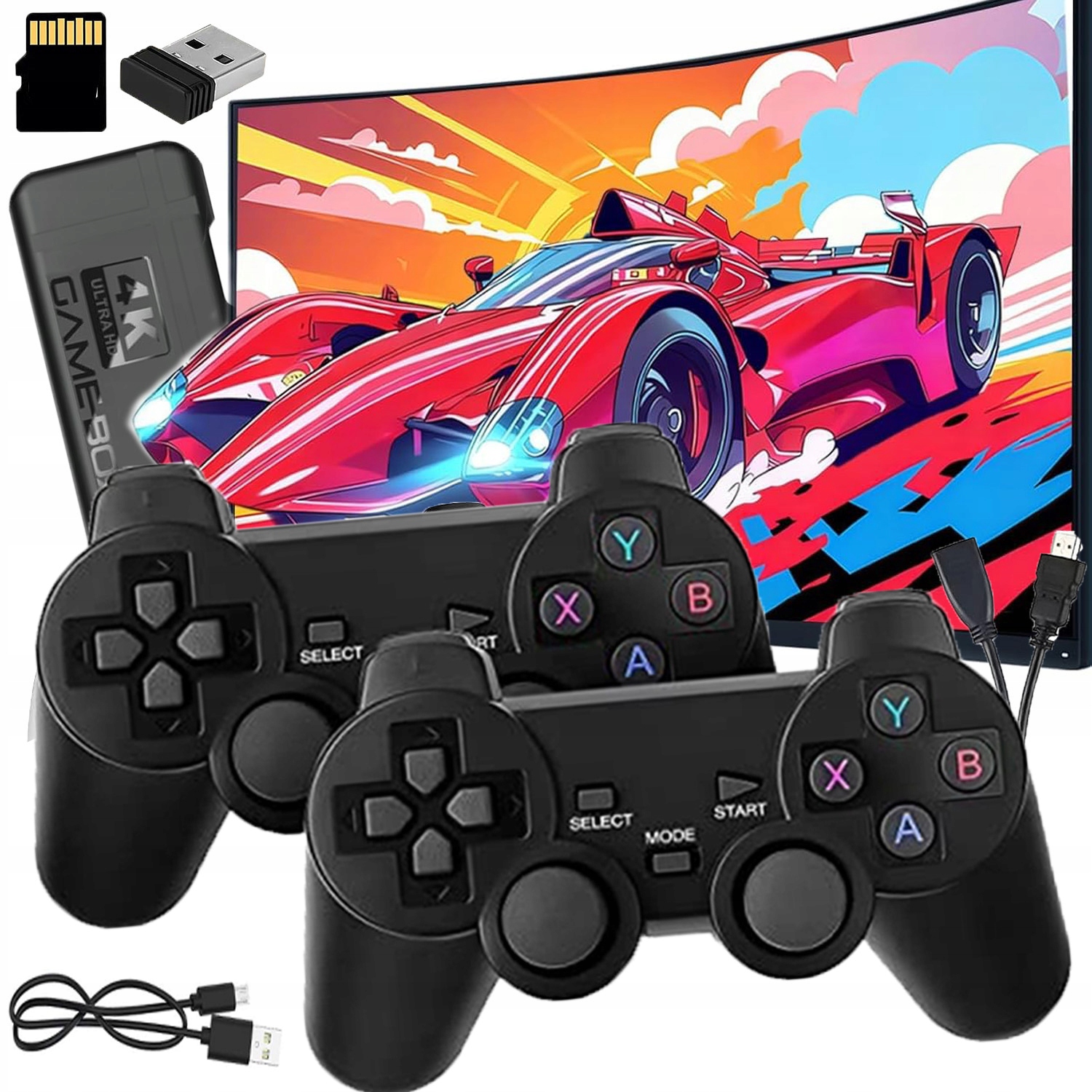 Gra Telewizyjna Tv Mini Retro Konsola Hdmi Bezprzewodowa 2xPAD 20000GIER Pl