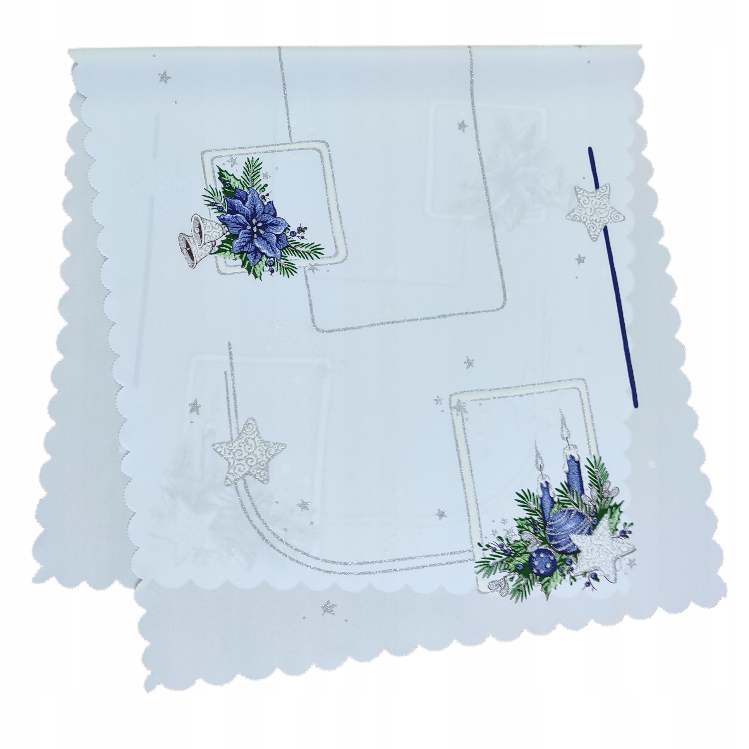 

Piękny Bieżnik 40 x 90 cm biało-szafirowy