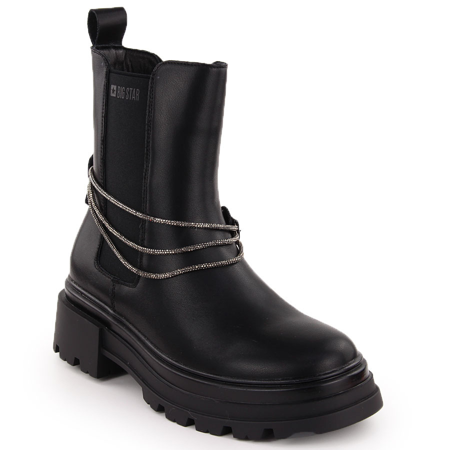 Dámské kožené lodičky černé Big Star 37