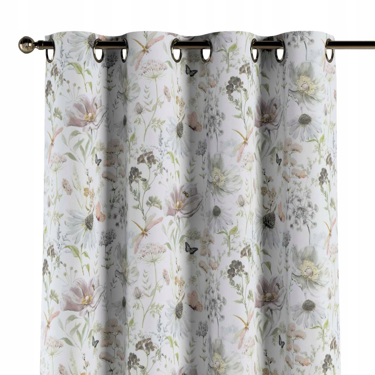 Záves na kolieskach 1 ks 130x245 cm biely