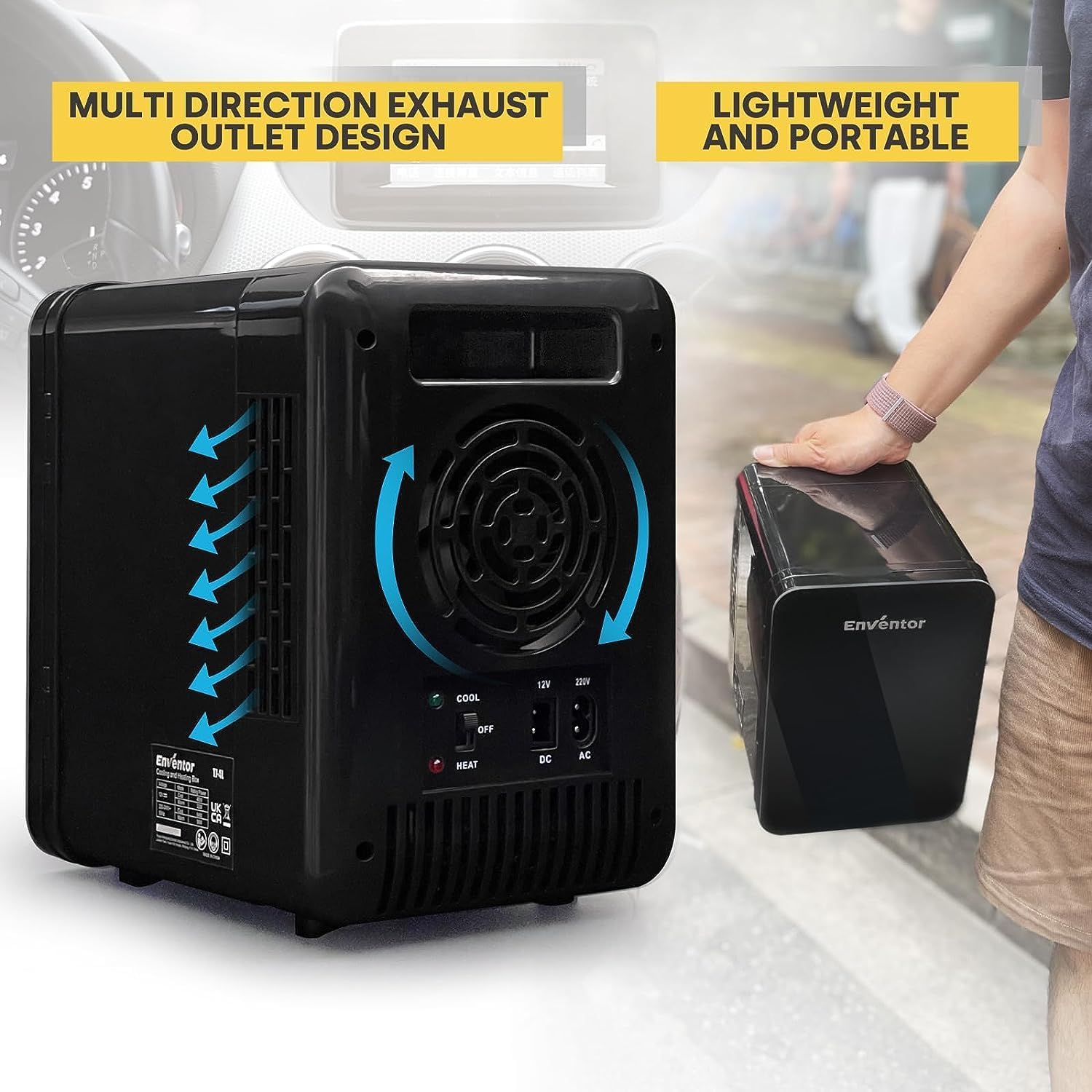 LODÓWKA TURYSTYCZNA PRZENOŚNA KOMPAKTOWA CHŁODZENIE PODGRZEWANIE WYDAJNA Klasa efektywności energetycznej E