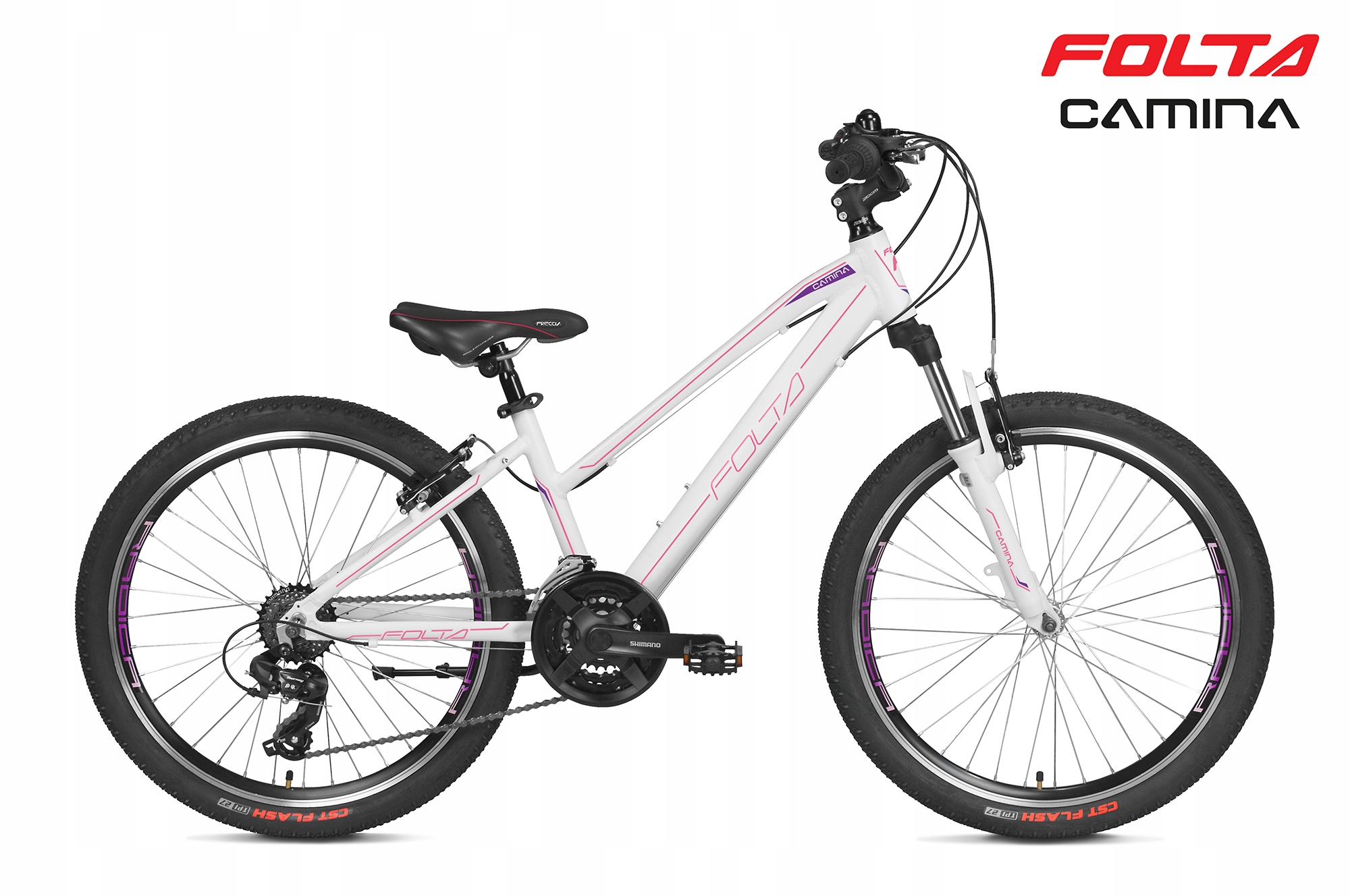 Rower Dzięciecy Folta Camina 20" Biało-różowa Rowery Dla Dzieci Cena