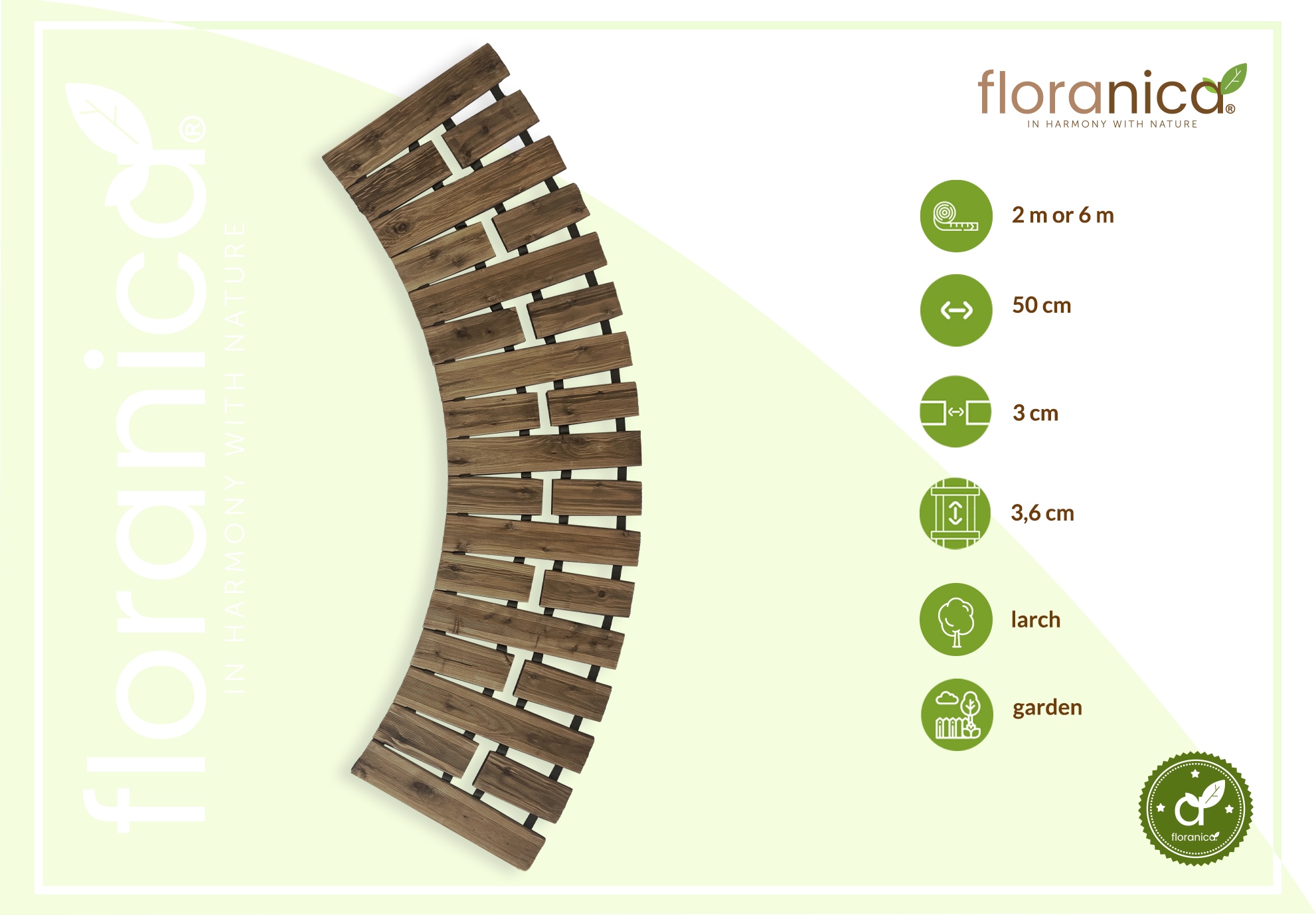 Ścieżka ogrodowa Rollweg 6m 50cm brązowy EAN (GTIN) 4260575629921