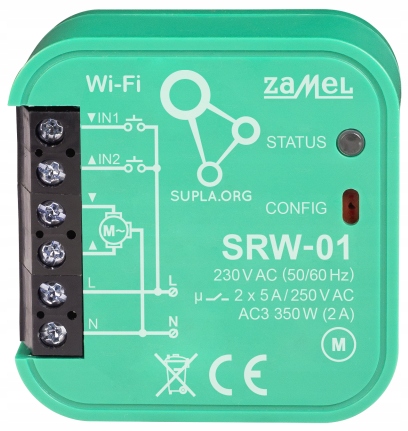 ZAMEL SUPLA SRW-01 STEROWNIK ROLET WIFI DOPUSZKOWY