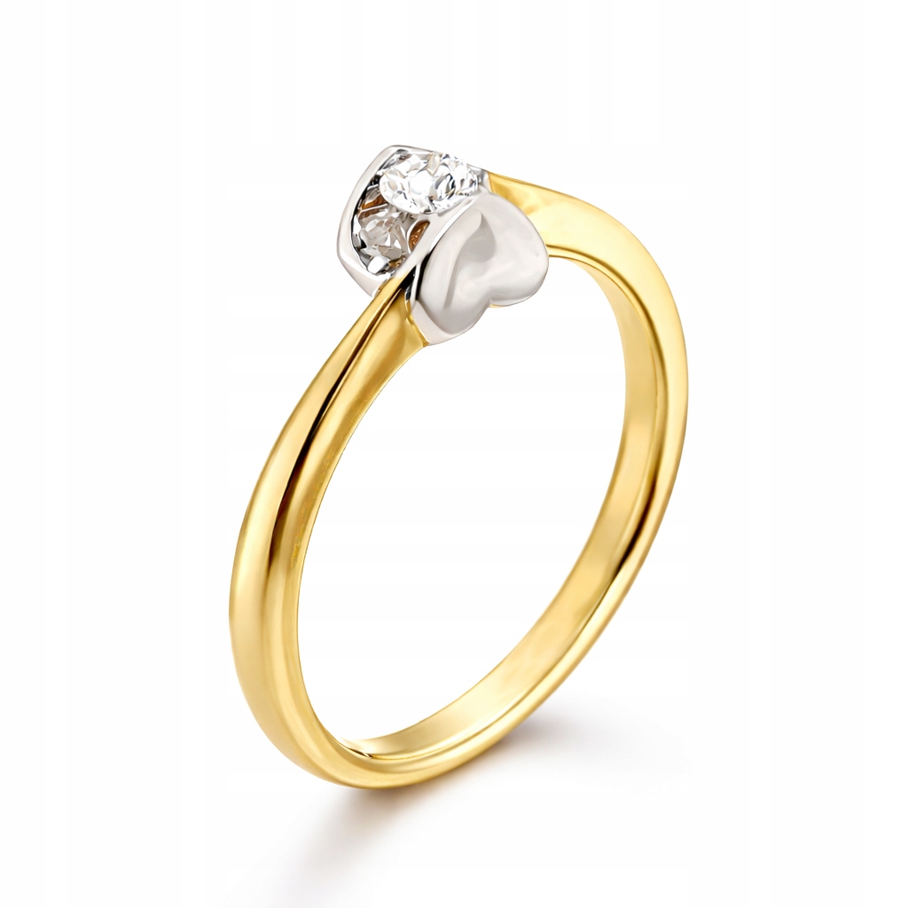 Prstýnek Au585 s diamantem KR3705 0,12ct velikost 9